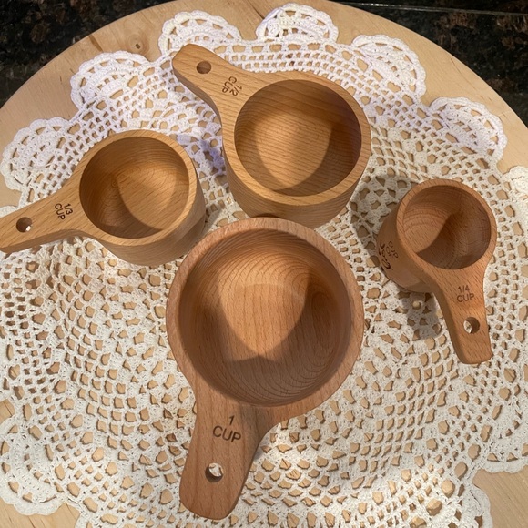 Wood Measuring cups and spoons - cup of sweetnees - Picture 3 of 9